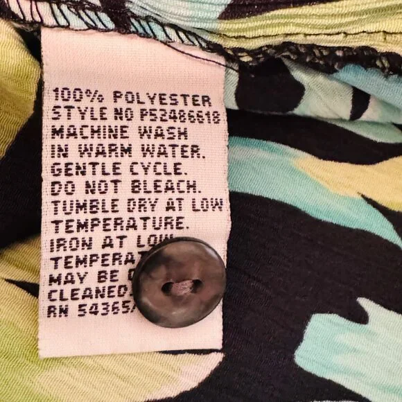 Alia Floral Short Sleeve Button Down Blouse Size 20W - Picture 10 of 10